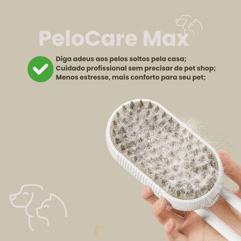 PeloCare Max - Escova Relaxante e Removedora de Pelos